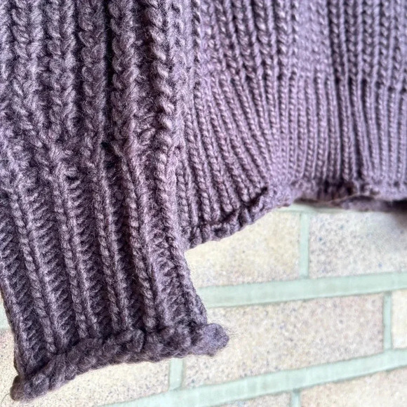 Bluivy chunky knit long sleeve mock neck pullover sweater - Picture 7 of 8